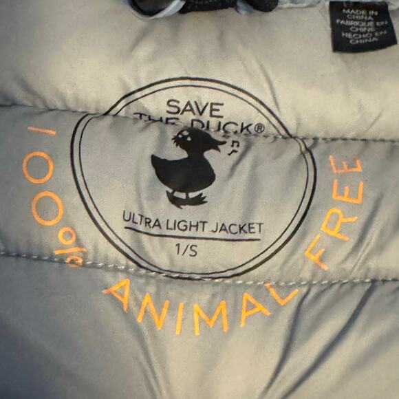 Save The Duck Charlotte Puffer Vest in Blue NWT Size 1/S - Picture 10 of 11